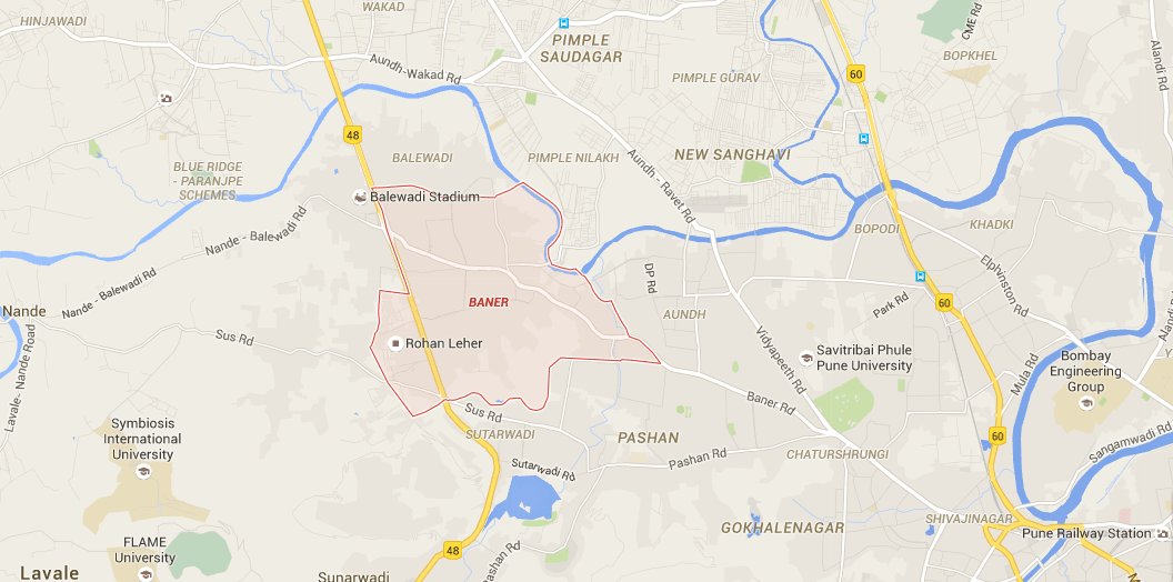 Baner Road Network - Baner Road, Baner–Pancard Club Road, NH-48 connectivity